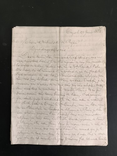 1835 longue lettre un - longue,