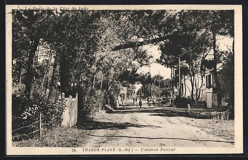 Cpa tharon plage avenue - cpa, tharon-plage,